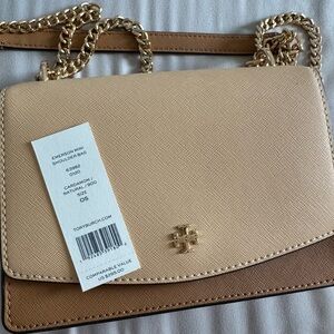 Tory Burch Mini Bag - Tan and Gold